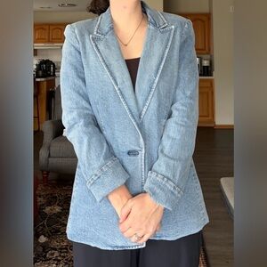 Alice + Olivia Georgia Denim Blazer - size 8 NWT